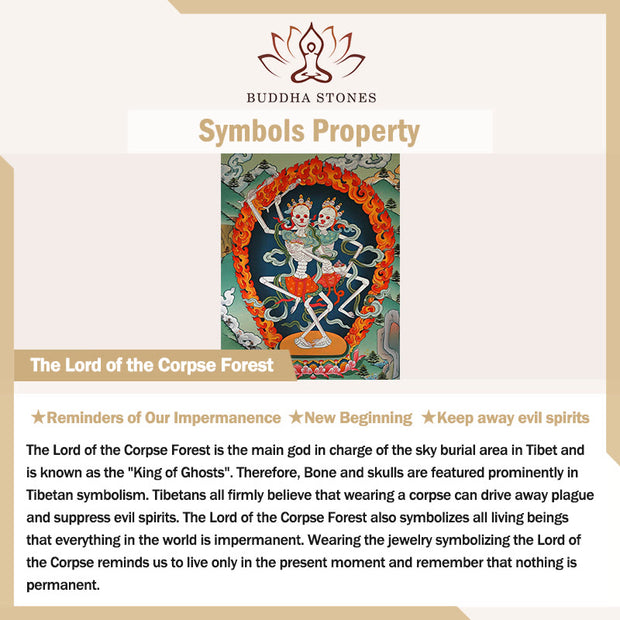 Buddha Stones Tibet Bone Beads The Lord Of The Corpse Forest Reminders of Our Impermanence Bracelet - image 4