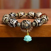 Buddha Stones Tibetan Lightning Treasure Vase Dzi Bead The Lord of the Corpse Forest Power Bracelet - image 11