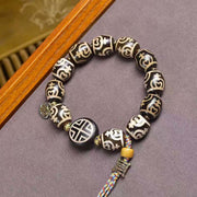 Buddha Stones Tibetan Lightning Treasure Vase Dzi Bead The Lord of the Corpse Forest Power Bracelet - image 6