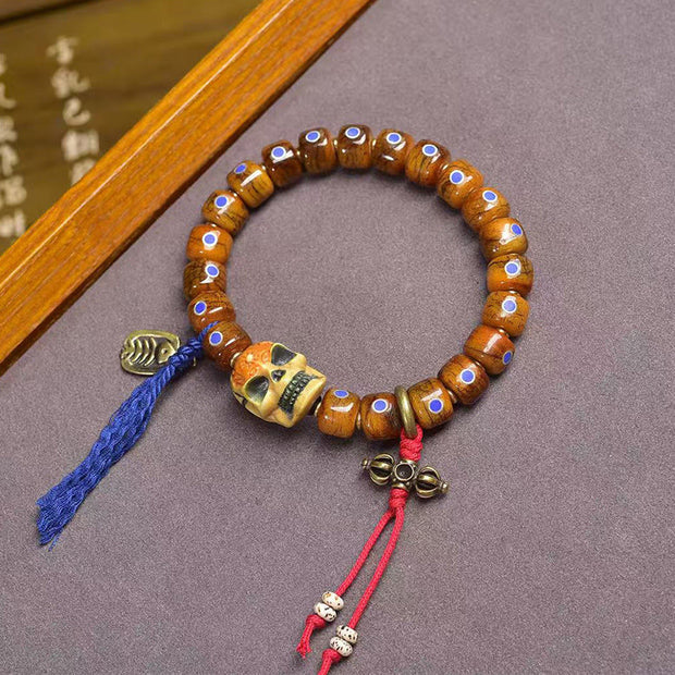 Buddha Stones Tibetan Bone Beads The Lord Of The Corpse Forest Keep Away Evil Spirits Bracelet - image 1