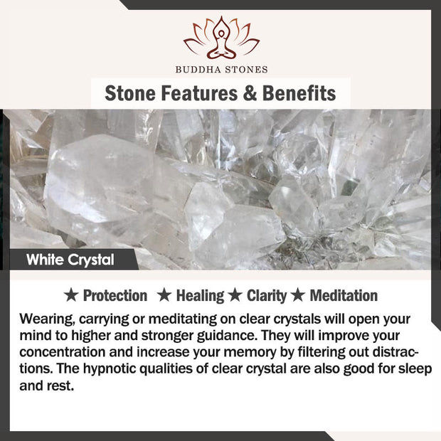 Buddha Stones Cat Natural Strawberry Quartz White Crystal Bead Healing Bracelet - image 7