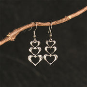 FREE Today: Balance and Calm Elegant Titanium Steel Hammer Marks Earrings - Silvery Heart Shape(Titanium Steel Posts) - image 13