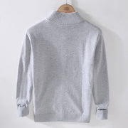 Buddha Stones Plain Zipper Ribbed Bottom Hem Design Men's Long Sleeve Cotton Jacket - image 1