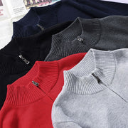 Buddha Stones Plain Zipper Ribbed Bottom Hem Design Men's Long Sleeve Cotton Jacket - image 15