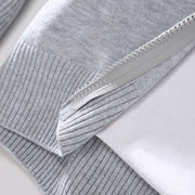 Buddha Stones Plain Zipper Ribbed Bottom Hem Design Men's Long Sleeve Cotton Jacket - image 7