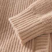 Buddha Stones Winter Solid Color Zipper Knit Cardigan Men's Long Sleeve Cotton Jacket - image 15