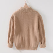 Buddha Stones Winter Solid Color Zipper Knit Cardigan Men's Long Sleeve Cotton Jacket - image 13