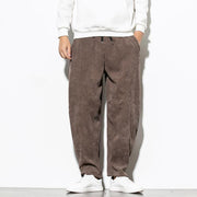 Buddha Stones Fall Pure Color Men's Cotton Corduroy Tapered Pants With Pockets - image 23