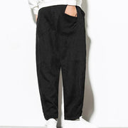 Buddha Stones Fall Pure Color Men's Cotton Corduroy Tapered Pants With Pockets - image 15