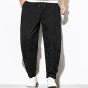 Buddha Stones Fall Pure Color Men's Cotton Corduroy Tapered Pants With Pockets - image 11