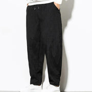 Buddha Stones Fall Pure Color Men's Cotton Corduroy Tapered Pants With Pockets - image 14