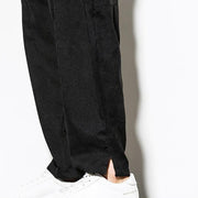 Buddha Stones Fall Pure Color Men's Cotton Corduroy Tapered Pants With Pockets - image 21