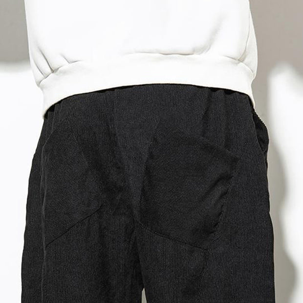 Buddha Stones Fall Pure Color Men's Cotton Corduroy Tapered Pants With Pockets - image 19