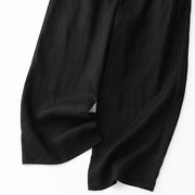 Buddha Stones Casual Solid Color Rope Women's Cotton Pants With Pockets - image 12