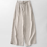 Buddha Stones Casual Solid Color Rope Women's Cotton Pants With Pockets - WhiteSmoke - US8-10，UK/AU12-14，EU40-42 (2XL) - image 14