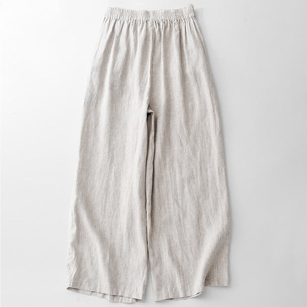 Buddha Stones Casual Solid Color Rope Women's Cotton Pants With Pockets - image 15