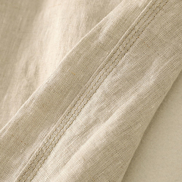 Buddha Stones Casual Plain Rope Women's Cotton Pants With Pockets - image 4