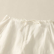 Buddha Stones Casual Plain Rope Women's Cotton Pants With Pockets - image 7