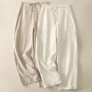 Buddha Stones Casual Plain Rope Women's Cotton Pants With Pockets - image 13