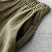 Buddha Stones Casual Plain Rope Women's Cotton 7-8 Length Pants With Pockets - image 6