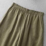 Buddha Stones Casual Plain Rope Women's Cotton 7-8 Length Pants With Pockets - image 2