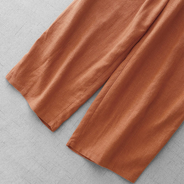Buddha Stones Casual Plain Rope Women's Cotton 7-8 Length Pants With Pockets - image 15