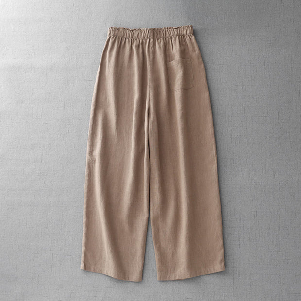 Buddha Stones Casual Plain Rope Women's Cotton 7-8 Length Pants With Pockets - image 17