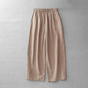 Buddha Stones Casual Plain Rope Women's Cotton 7-8 Length Pants With Pockets - PeachPuff - US8-10，UK/AU12-14，EU40-42 (2XL) - image 16