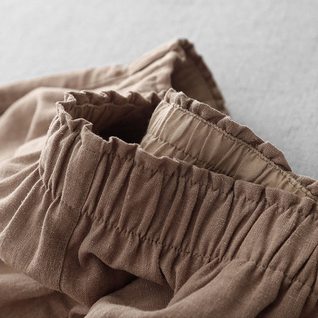 Buddha Stones Casual Plain Rope Women's Cotton 7-8 Length Pants With Pockets - image 21