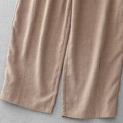 Buddha Stones Casual Plain Rope Women's Cotton 7-8 Length Pants With Pockets - image 23