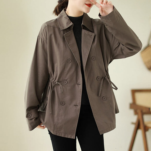 Buddha Stones Women's Long Sleeve Button Cotton Jacket - Sienna - US14，UK/AU18，EU46 (2XL) - image 0