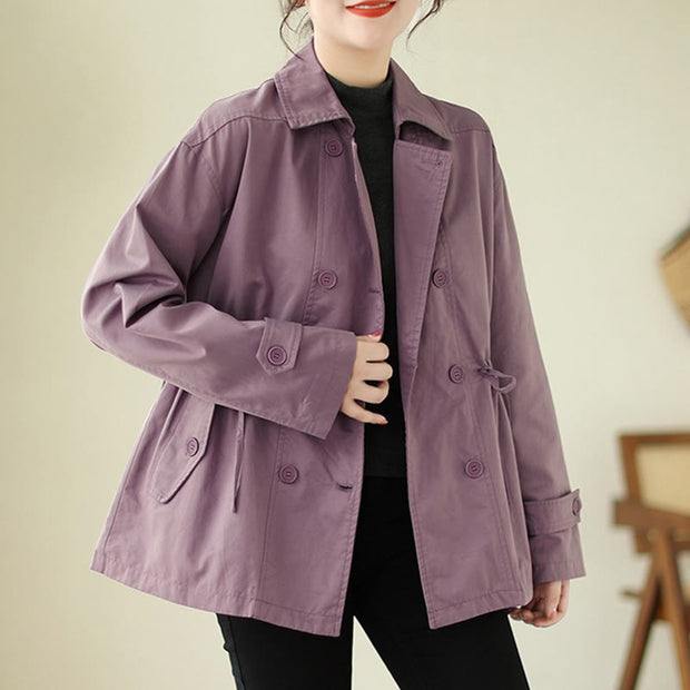 Buddha Stones Women's Long Sleeve Button Cotton Jacket - image 7