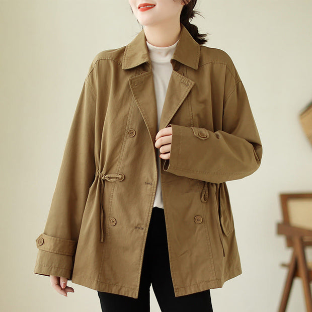 Buddha Stones Women's Long Sleeve Button Cotton Jacket - image 11