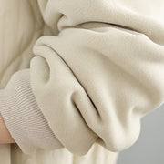 Buddha Stones Women's Long Sleevethickened Warm Hood Cotton Jacket With Pockets - image 8