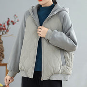 Buddha Stones Women's Long Sleevethickened Warm Hood Cotton Jacket With Pockets - image 13