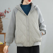 Buddha Stones Women's Long Sleevethickened Warm Hood Cotton Jacket With Pockets - image 11