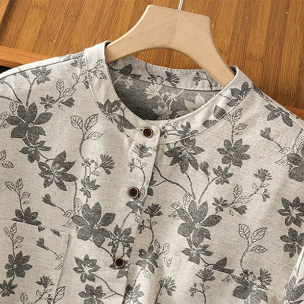 Buddha Stones Casual Printed Pattern Women's Long Sleeve Polyester Shirt - image 4