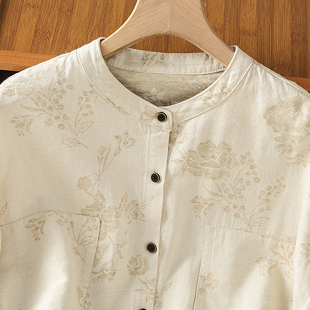 Buddha Stones Casual Printed Pattern Women's Long Sleeve Polyester Shirt - image 12