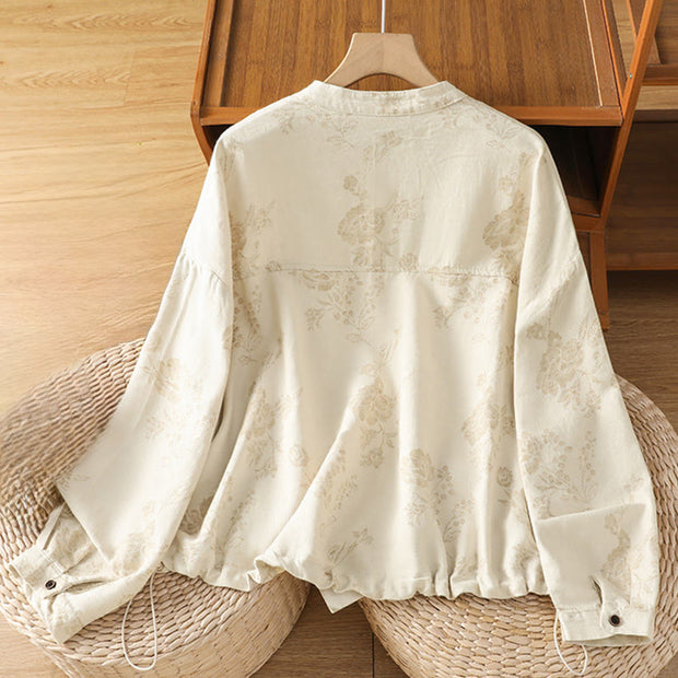 Buddha Stones Casual Printed Pattern Women's Long Sleeve Polyester Shirt - image 11