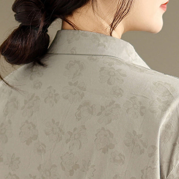 Buddha Stones Casual Embroidered Florals Women's Long Sleeve Polyester Shirt - image 5
