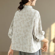 Buddha Stones Casual Embroidered Florals Women's Long Sleeve Polyester Shirt - image 10