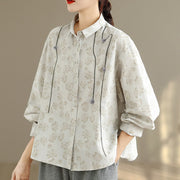 Buddha Stones Casual Embroidered Florals Women's Long Sleeve Polyester Shirt - image 11