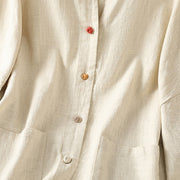 Buddha Stones Casual Frog-button Women's Long Sleeve Cotton Polyester Shirt - image 5