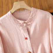 Buddha Stones Casual Frog-button Women's Long Sleeve Cotton Polyester Shirt - image 15