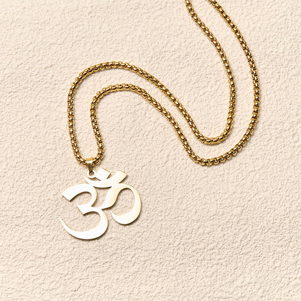 FREE Today: Focus and Connection Om Symbol Mantra Stainless Steel Necklace Pendant - image 4
