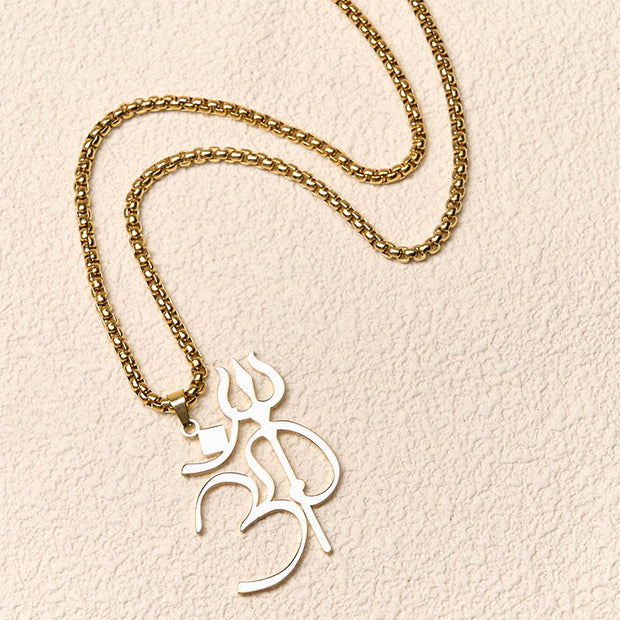 FREE Today: Mindfulness Connection Trident OM Symbol Stainless Steel Necklace Pendant - image 3