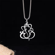 FREE Today: Protection and Reflection Ganesh Elephant Stainless Steel Necklace Pendant - Silver - image 7