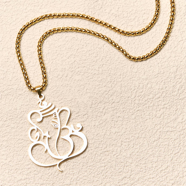 FREE Today: Protection and Reflection Ganesh Elephant Stainless Steel Necklace Pendant - image 2