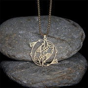 FREE Today: Luck and Wealth Koi Fish Hollow Design Stainless Steel Necklace Pendant - image 8