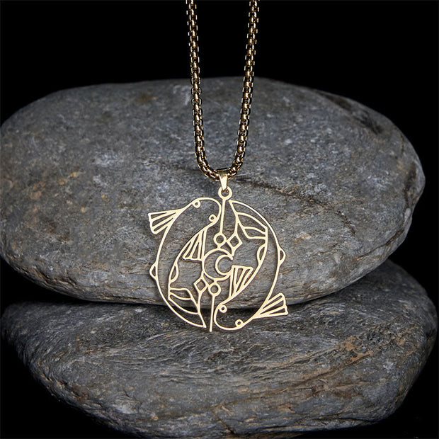 FREE Today: Luck and Wealth Koi Fish Hollow Design Stainless Steel Necklace Pendant - image 8